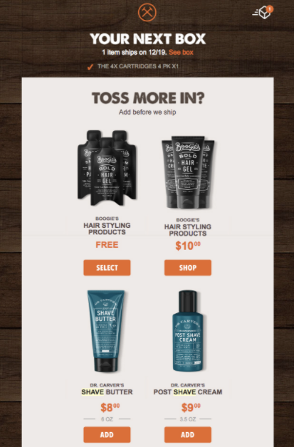 Dollar Shave club follow-up email